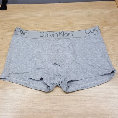 Calzoncillos boxer Calvin Klein para hombre grandes gris liso ultra suave moderno baúl Foto 1 de 3