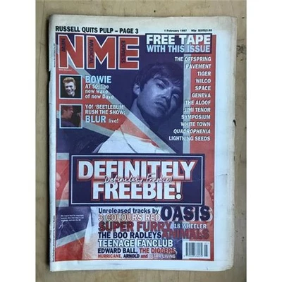 OASIS NME MAGAZINE FEB 1 1997 - NOEL COVER(TEAR/RIP IN FRONT COVER) (NO FREE CAS - Image 1 of 2