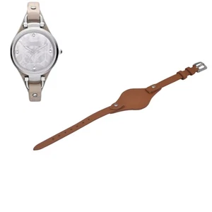 8mm Brown Leather Watch Strap For Fossil Georgia ES3150 - Picture 1 of 7