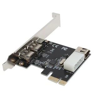 Pci‑E Card 3 Port Expansion Card 1394 Interface Conversion Hd Vide AM - Afbeelding 1 van 22