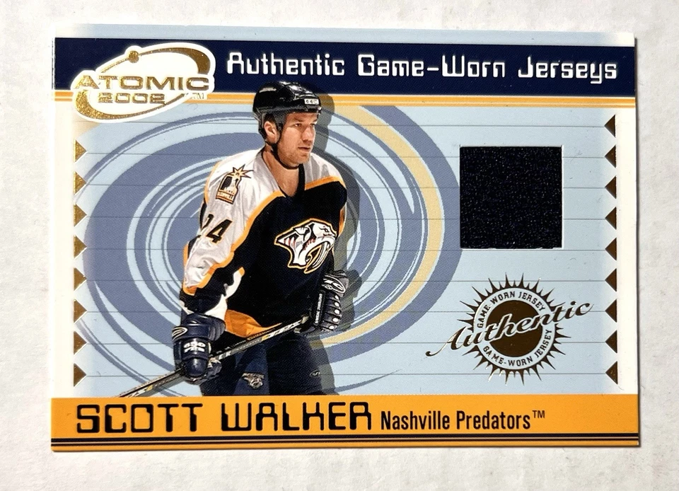 2001-02 Pacific Atomic - Game-Worn Jerseys Scott Walker #36 (MEM) - Image 1 of 2