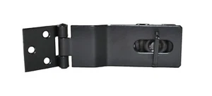 Hasp 4.5" Black Swivel Padlock Hasp Heavy Duty Gates Sheds Doors Barns Cabinets - Picture 1 of 2