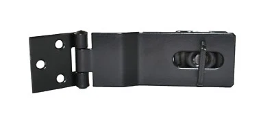 Hasp 4.5" Black Swivel Padlock Hasp Heavy Duty Gates Sheds Doors Barns Cabinets - Image 1 of 2