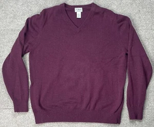 L.L. Bean Vintage Men's Maroon V-neck Long Sleeve Sweater Size XL Reg - Picture 1 of 9