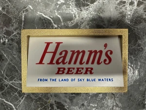 REPLACEMENT GOLD FRAME & LOGO PANEL Hamm's Flying Goblets/Rotating Clock - Picture 1 of 3