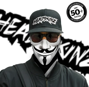 UPF50+ FACE MASK / BANDANA - V-ENDETTA - (Motorbike, Fishing, Camping) - Picture 1 of 4