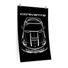 Chevrolet Corvette C7 Stingray Poster, Corvette Wall Art Gifts, Super Cars Print