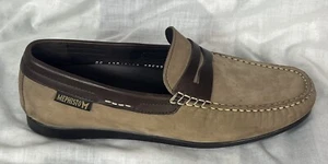 Mocassino Mephisto Penny scarpe uomo cognac marrone caoutchouc suola leggera slip on 7US - Foto 1 di 9