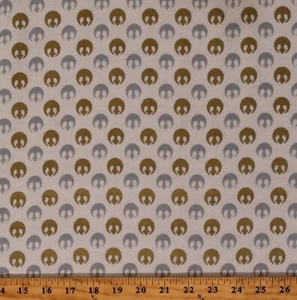 Flannel Star Wars Rebel Alliance Logos Metallic Fabric Print by the Yard D281.17 - Picture 1 of 1