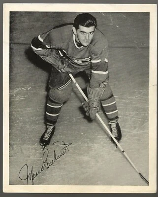 Foto de hockey 1945-54 Maurice Rocket Richard Montreal Canadiens Quaker Oats Foto 1 de 2
