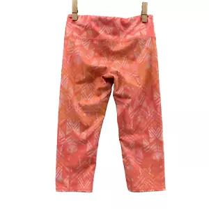 Alo Yoga Leggings Women's XS Orange Pink Geometric Capri Athletic Sportswear Run - Picture 1 of 9