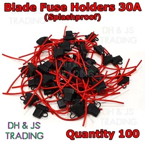 100x In-line Standard Blade Fuse Holder Splash Proof for 12V 30A Fuses Car 12AWG - Picture 1 of 1