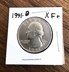 1991 D Washington Quarter Coin - Circulated XF - Picture 1 of 2