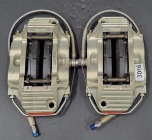 AP CP5840 4 Piston Calipers, & Brake Lines Brembo Alcon PFC - Picture 1 of 6