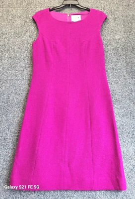 Kate Spade Dress Women's Sz 8 Fushsia Sleeveless Deep Sheath Style Wool Blend - Image 1 of 4