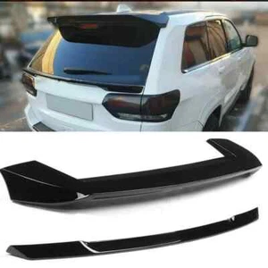 Fits 2013~20 JEEP GRAND CHEROKEE R STYLE REAR ROOF SPOILER + TAIL GATE MID WING - Picture 1 of 14
