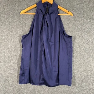 Portmans Top Womens 14 Blue Shirt Blouse Sheer Evening Career Office Formal 7W - Picture 1 of 10