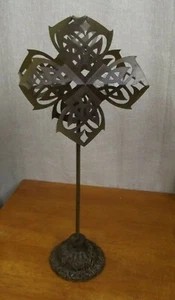 NEW Celtic Brown Metal Votive Candle Light Art Removable Stand 20" x 8.25" - Picture 1 of 6