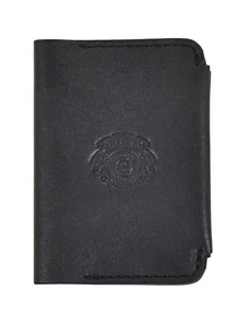 Ghurka Black Tumbled Leather Bifold Card Case Wallet No. 109 New $215 - Picture 1 of 2