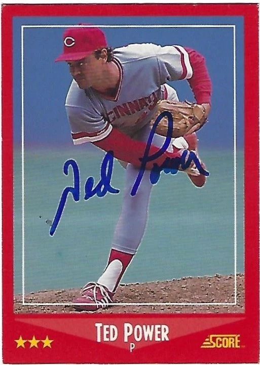 Autographed Signed 1988 Score #242 Ted Power Cincinnati Reds  - Image 1 of 1