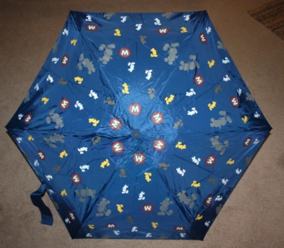 Mini Paraguas Disney Mickey Mouse, Azul Oscuro, Nuevo Foto 1 de 4