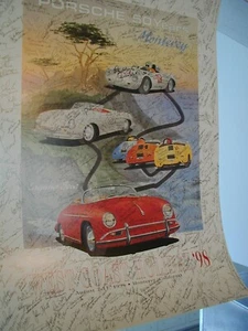 356 Registry West Coast holiday poster Monterey 1998 Porsche 50th anniversary - Picture 1 of 5