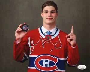JURAJ SLAFKOVSKY SIGNED MONTREAL CANADIENS DRAFT 8X10 JSA COA EXACT PROOF #3 - Picture 1 of 5