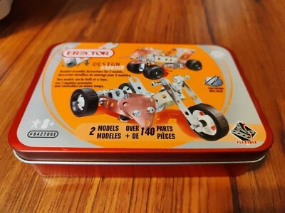 Meccano Erector Set Design Starter Building Construction Kit #842706E Motorcycle - Image 1 of 4