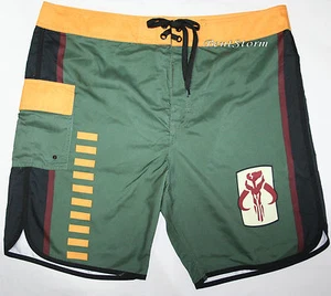 Star Wars El Despertar de la Fuerza BOBA FETT Hunter Hombres Board Shorts Bañador Pequeño - Imagen 1 de 6