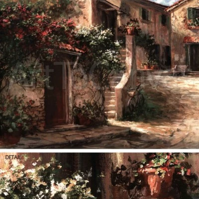 47W"x35H" MAGLIANO COURTYARD de ART FRONCKOWIAK - LONA Foto 1 de 4