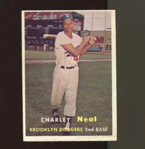 1957 Topps Baseball #242 Charlie Neal Card - In perfette condizioni #4309 - Foto 1 di 1