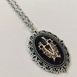 Vampiric Council Logo Necklace, Handmade Horror Necklace, WWDITS - Picture 1 of 7
