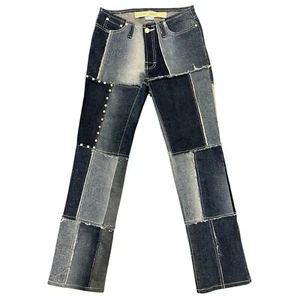 Y2K Patchwork Low Rise Denim Jeans Gr. 27 Azzure Denim Vintage Straight Leg - Bild 1 von 11