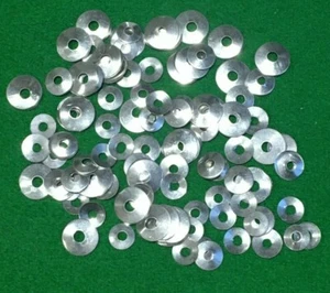 Nickel Flat Washers for Clocks, Round Hole, Repair Movement 100 assorted sizes! - Picture 1 of 3