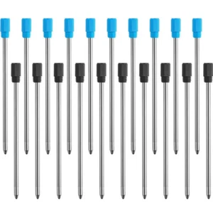 20pcs 2.75'' Metal Ballpoint Pen Refills Black Blue Ink Refill Replacement 0.7mm - Picture 1 of 34