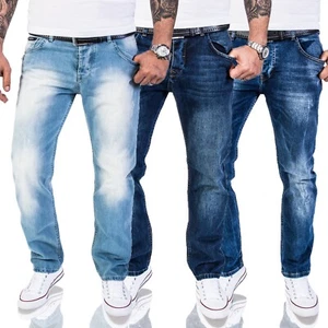 Rock Creek Herren Jeans Hose Comfort Fit Stonewashed Used Look M40 NEU W29-W44 - Bild 1 von 4