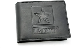 Premium Leather Army Leather Men's Bifold Wallet - Picture 1 of 3
