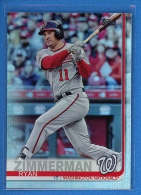 2019 Topps Series 1 Rainbow Foil Parallel #133 Ryan Zimmerman Nationals - Image 1 of 2