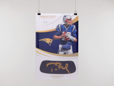 Tom Brady Immaculate Collection Eye Black Autographs Gold Card Poster MINT Patri