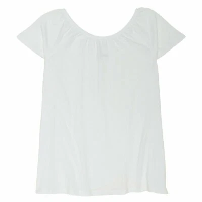 Top trasero tulipán manga corta French Toast para bebé niña, blanco, 18M Foto 1 de 2