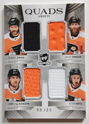 2020-21 UD The Cup Quads Jerseys Philadelphia Flyers /25 Giroux Voracek Hayes - Image 1 of 2