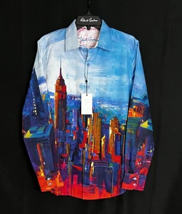 Robert Graham EMPIRE NYC Skyline Embroidered Multicolor Small $348 NWT - Picture 1 of 11