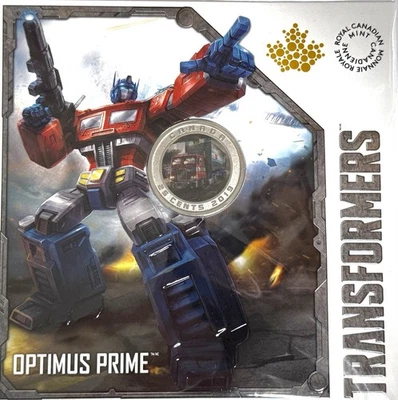 2019 Canada Lenticular 25 -Cent-Coin Transforming Optimus Prime - Image 1 of 4