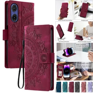 Flip Leather Totem Wallet Phone Case For Oppo A15 A38 A58 A78 A98 A17 A1 A35 A72 - Picture 1 of 18
