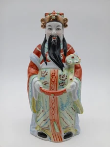 Chinese Porcelain Statue Handpainted Spiritual Figure Collector's Item - Picture 1 of 10
