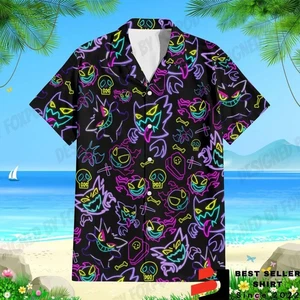 Gengar Ghost Pokemon Hawaiihemd Pokemon Anime Button Up Shirt - Bild 1 von 2