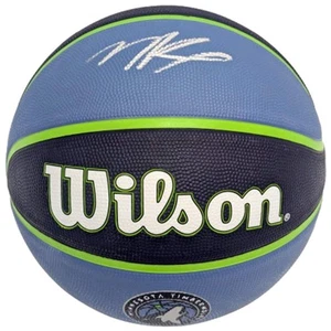 Naz Reid Autographed Minnesota Timberwolves Full-Size Logo Basketball Beckett - Picture 1 of 2