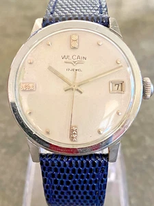 Vintage VULCAIN 17 Jewel Handaufzug Herren Armbanduhr mit Datum Komplikation - Bild 1 von 18