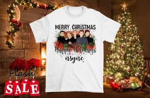 Camicia bianca unisex Merry Christmas NSYNC Music Band tutte le taglie cotone BL737 - Foto 1 di 3