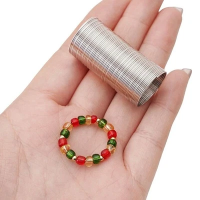 200 Loops Silver Tone Memory Wire for Beading Bracelet Bangle 20mm Craft Making - Image 1 of 4